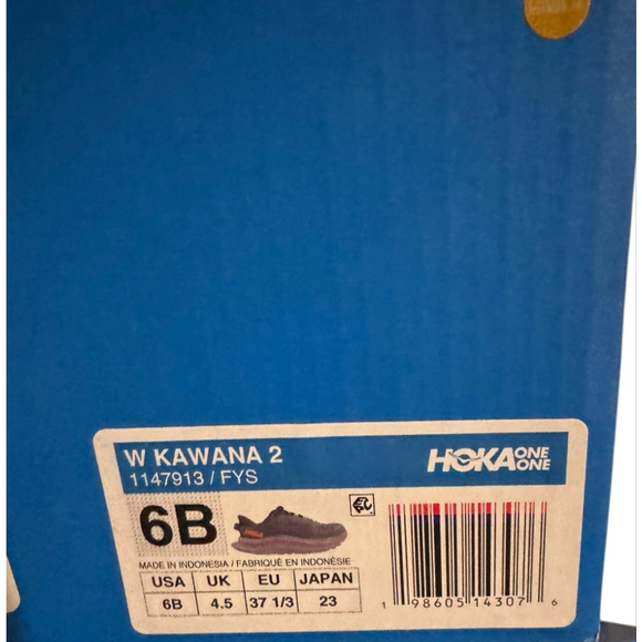 Women's Hoka One One Kawana 2 Gray Orange Athletic Shoes Size 6 - Picture 6 of 6